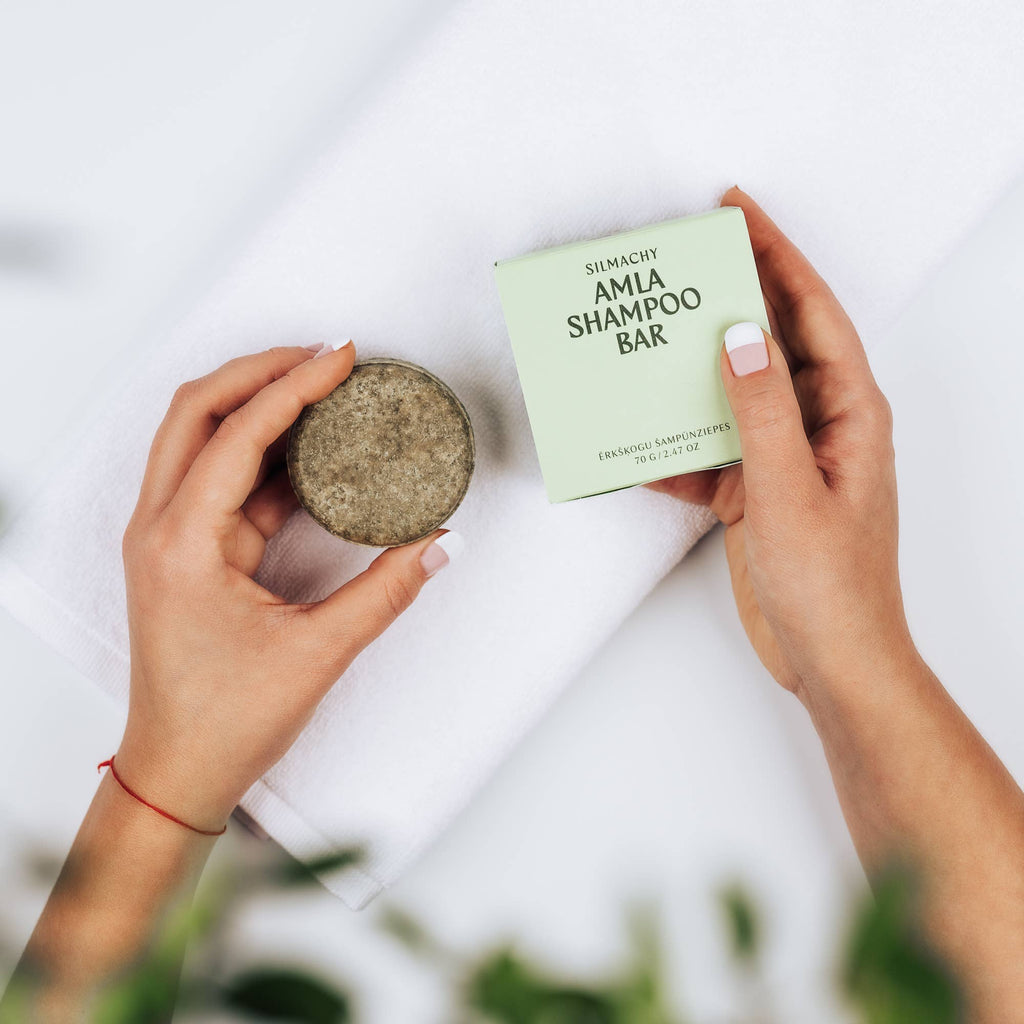 SILMACHY cosmetics - Șampon solid cu extract de Amla – pentru păr normal și scalp sensibil