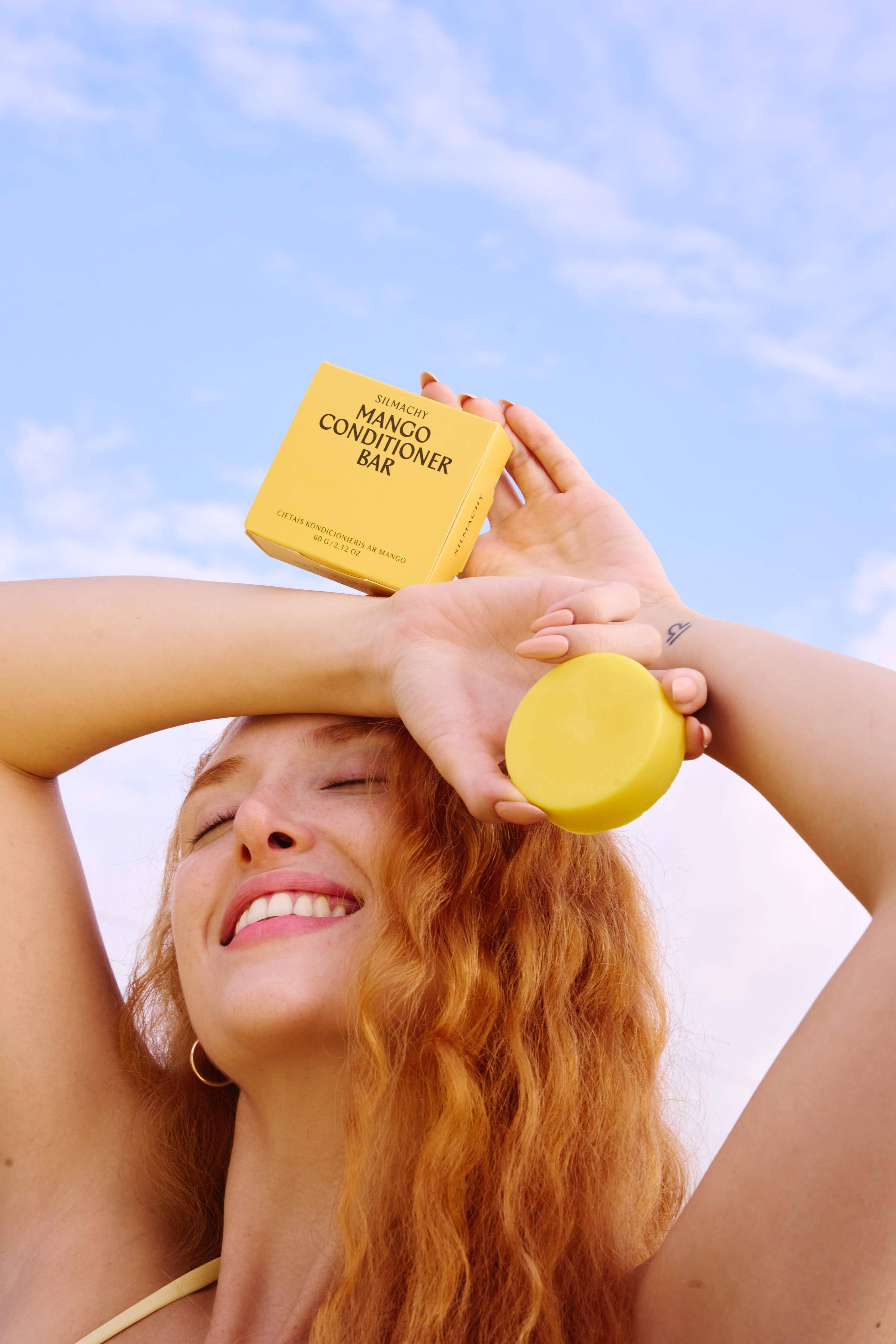 SILMACHY cosmetics – Balsam solid hrănitor cu mango – pentru păr uscat sau rebel