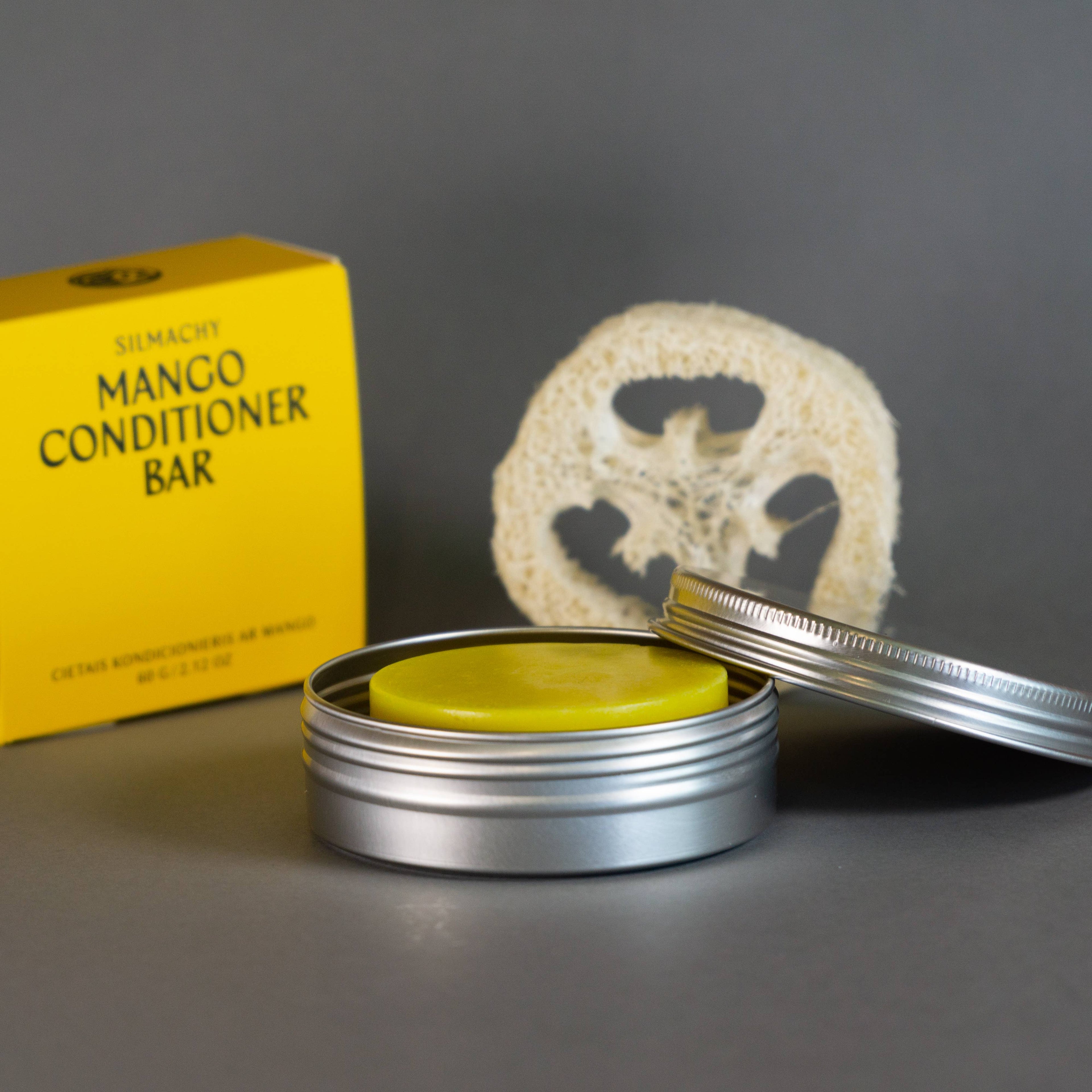SILMACHY cosmetics – Balsam solid hrănitor cu mango – pentru păr uscat sau rebel