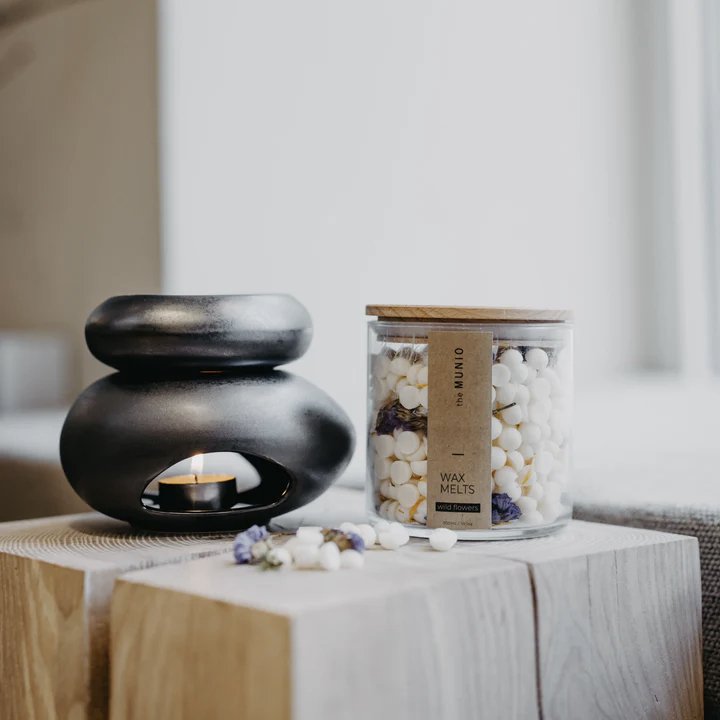 Difuzor ceramic BLACK (pentru wax melts sau uleiuri esențiale)