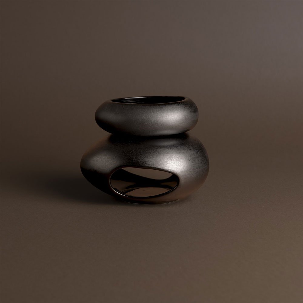 Difuzor ceramic BLACK (pentru wax melts sau uleiuri esențiale)