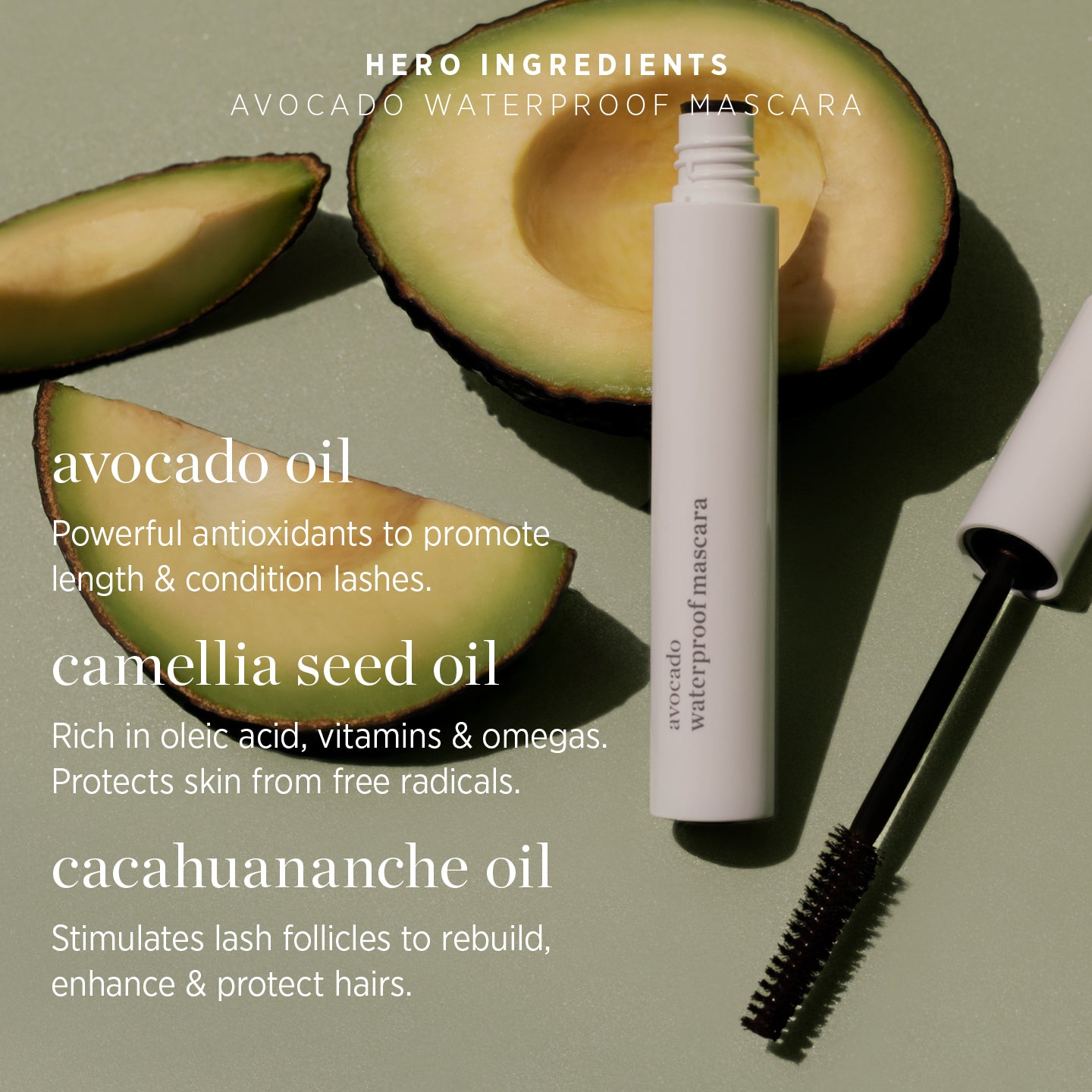 Avocado waterproof mascara - Black