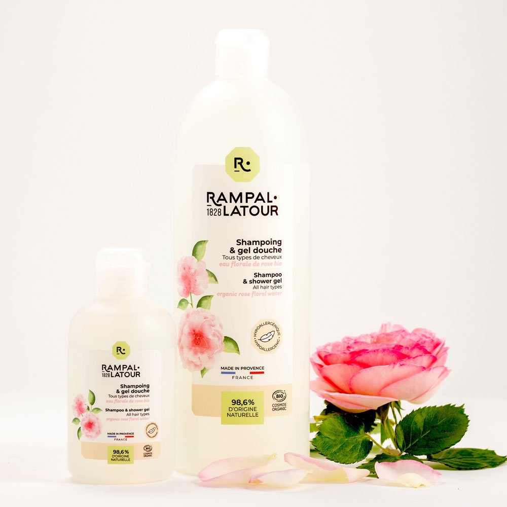 Gel de duş și şampon trandafir de Damasc (hipoalergen) | refill