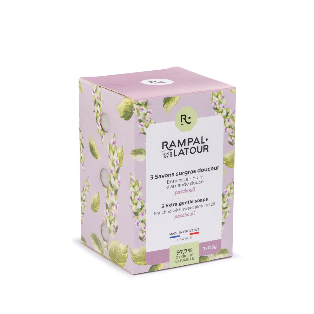 Cutie 3 săpunuri naturale patchouli