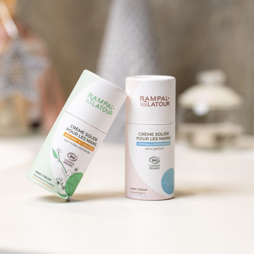 Cremă de mâini organică solidă cu migdale