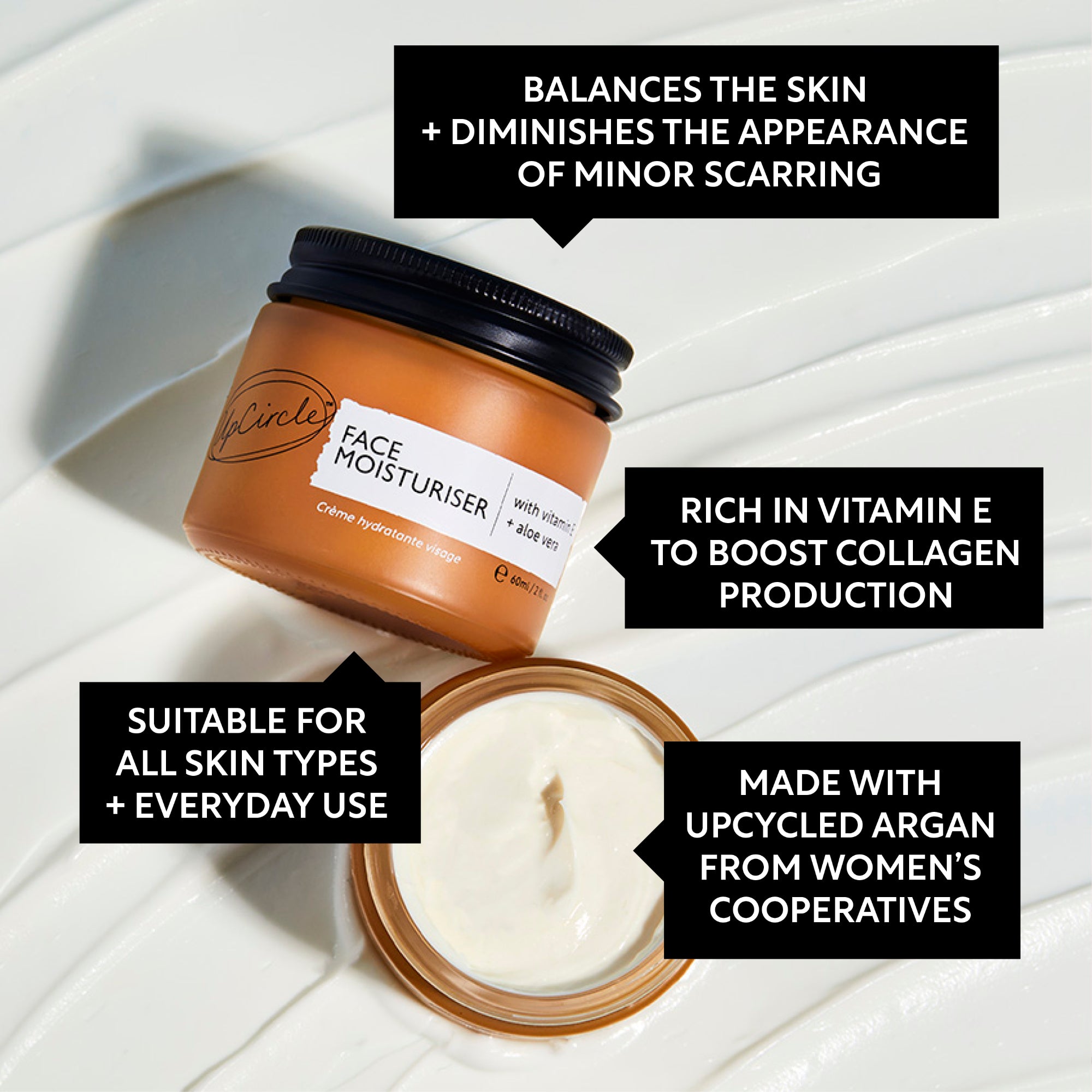 Cremă de față hidratantă cu Vitamina E și Aloe Vera – Eco Day Cream
