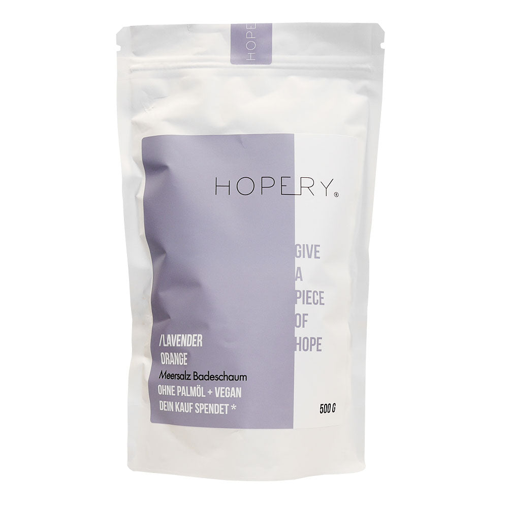 Sare de mare LAVENDER ORANGE pentru baie spumantă (500g)