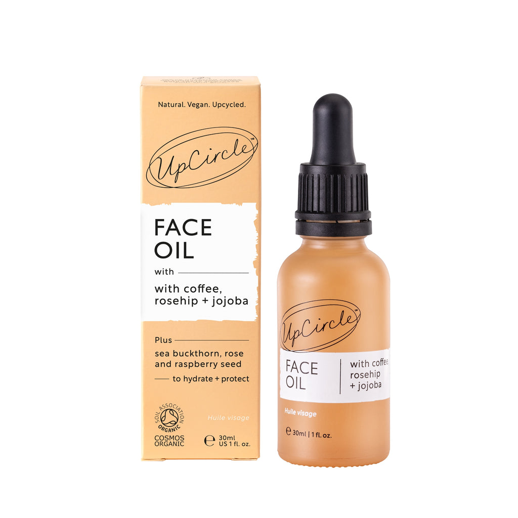 Ulei de față regenerator | Cafea Organică + Măceșe – Collagen Boosting